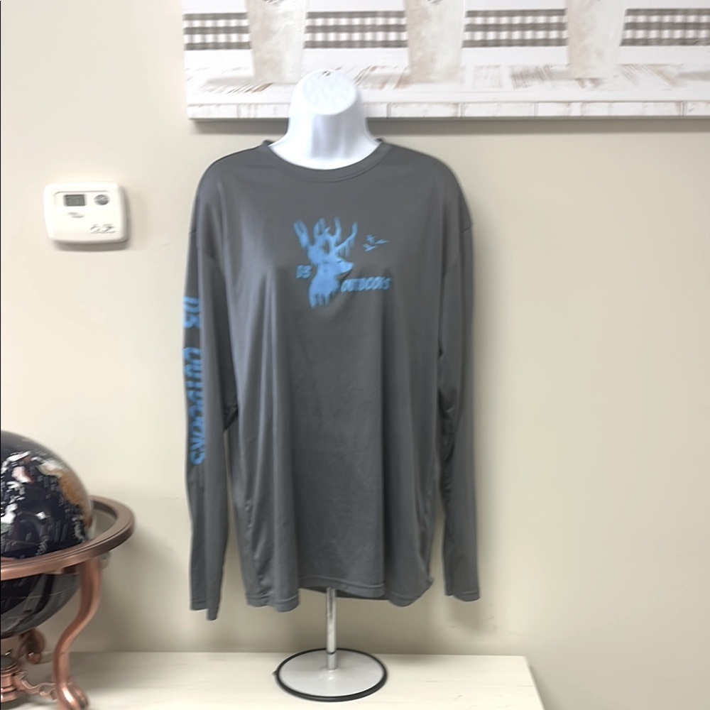D3 Outdoors Gray Performance Long Sleeve Shirt